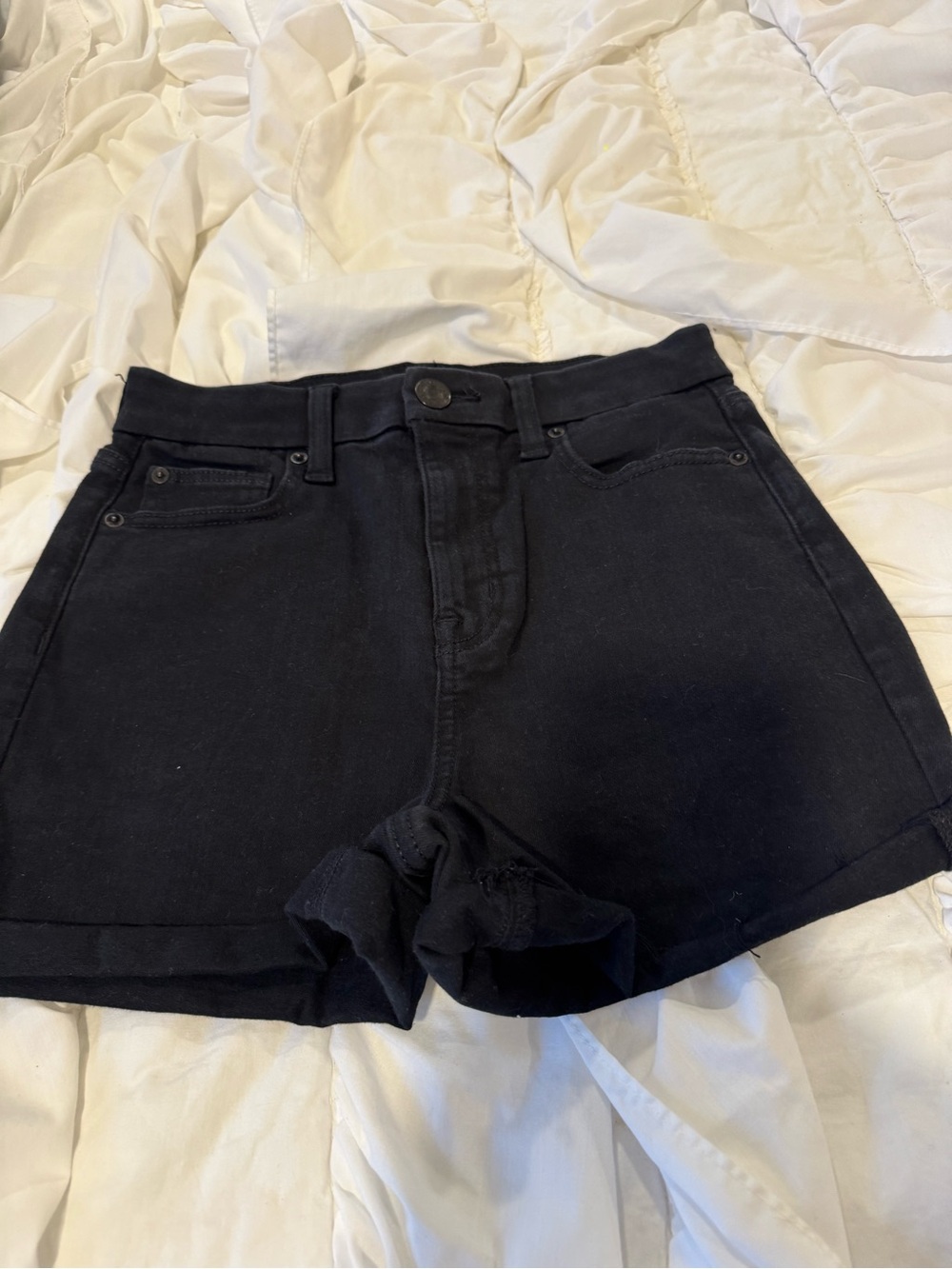 American Eagle Black High-Rise Women's Denim Shorts